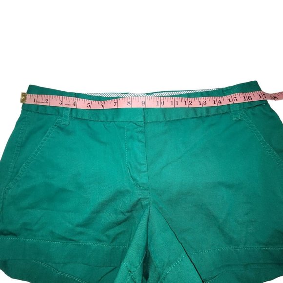 J Crew Women’s Chino Broken-In Shorts Mid-Rise Green Cotton Size 10 - Picture 6 of 6